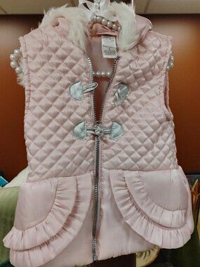 Girls Size 5 5T Dress Bundle Pink Quilted Vest Old Navy